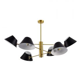 SLE1253-343-06 Светильник подвесной Латунь/Черный, Белый E14 6*60W