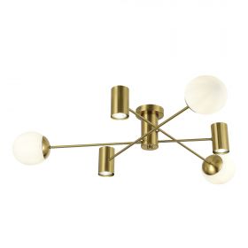 SLE1105-302-06 Светильник потолочный Латунь/Белый GU10+E27 3+3*5+60W