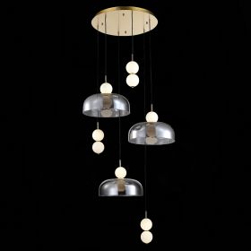 SL6112.203.42 Светильник подвесной ST-Luce Золотистый/Молочно-Белый,Прозрачно-Дымчатый LED 1*42W