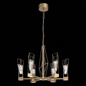 SL815.203.06 Люстра подвесная ST-Luce Матовое золото/Матовое золото, Прозрачный LED 6*8W 4000K