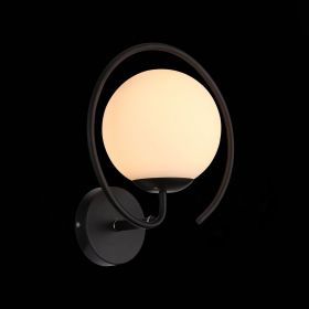 SL418.401.01 Светильник настенный Черный/Белый E27 1*60W