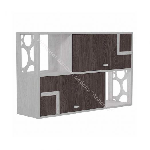 Полка навесная №2 Омега 16 с откидными дверками