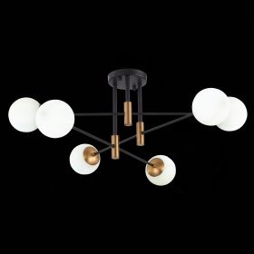 SL1203.402.06 Люстра потолочная ST-Luce Бронза,Черный/Белый E27 6*40W.