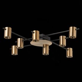 SL1207.402.08 Светильник потолочный ST-Luce Черный/Латунь GU10 8*7W.