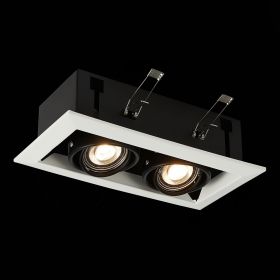 ST250.548.02 Св-к встр. Черный GU10 2*50W  L245xW126xH70 220V Без ламп.