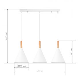SLE1255-503-03 Светильник подвесной Белый/Белый E27 3*40W.