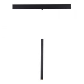 ST683.436.08 Магнитный трековый светильник Черный LED 1*8W 3000K 450Lm Ra90 24° IP20 D30xH500 48V.