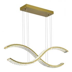 SL6206.303.44 Светильник подвесной ST-Luce Латунь/Прозрачный LED 1*44W 3000K.