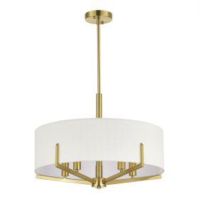 SLE3010-303-05 Светильник подвесной Латунь/Белый E14 5*40W.