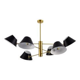 SLE1253-343-06 Светильник подвесной Латунь/Черный, Белый E14 6*60W.