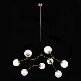 SL1506.203.08 Люстра подвесная ST-Luce Золотистый/Прозрачный E14 8*40W.