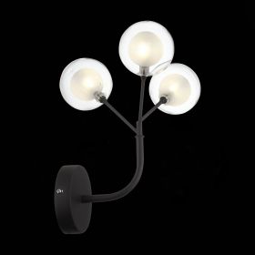 SL376.401.03 Бра ST-Luce Черный/Прозрачный, Белый G4 LED 3*2W -.