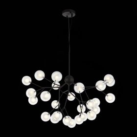 SL376.403.27 Светильник подвесной ST-Luce Черный/Прозрачный, Белый G4 LED 27*2W.