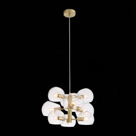 SL434.203.09 Люстра подвесная ST-Luce Латунь/Прозрачный E14 9*40W.