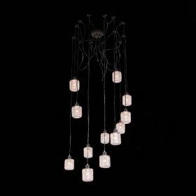 SL193.303.12 Светильник подвесной Черный/Латунь,Прозрачный E27 12*60W.