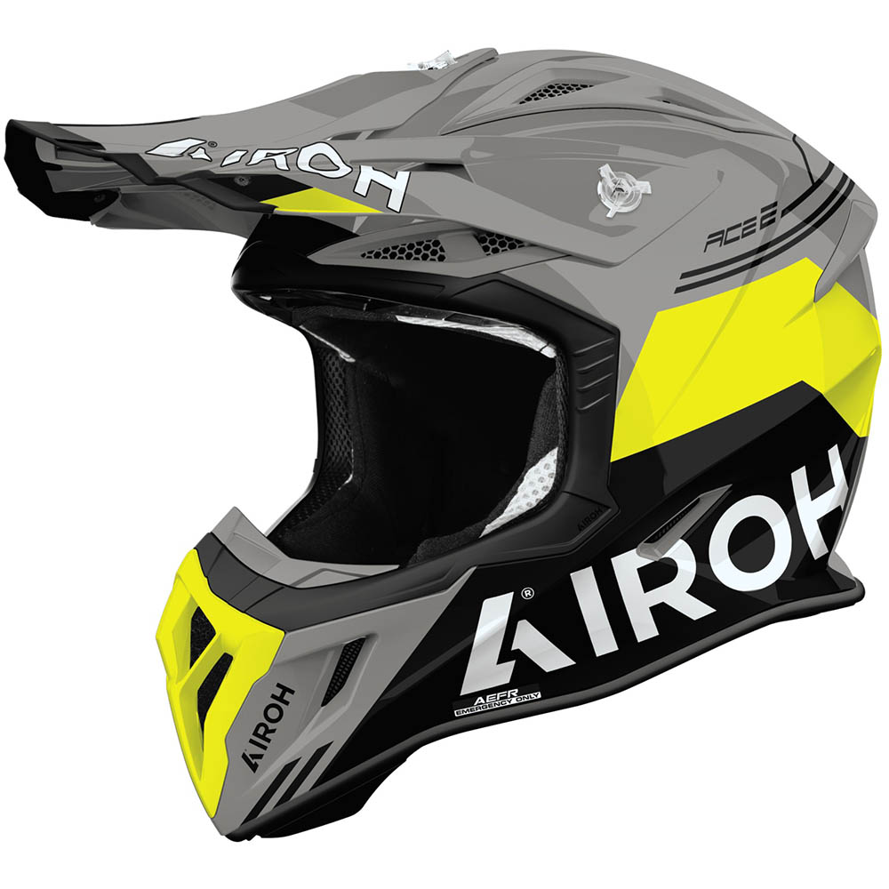 Airoh Aviator Ace 2 Fury Yellow Gloss шлем для мотокросса и эндуро