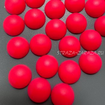 Матовые Пластиковые Полубусины Psycho_Red 10 мм