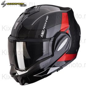 Шлем Scorpion EXO-Tech Evo Carbon Cad, черно-красный
