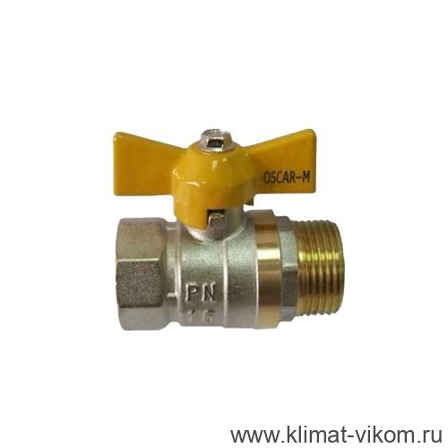 Кран шар. для газа угловой 3/4" г/ш бабочка  ГАЗ