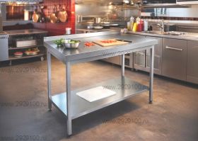 Стол с бортом СР 1800х800 сплошная полка