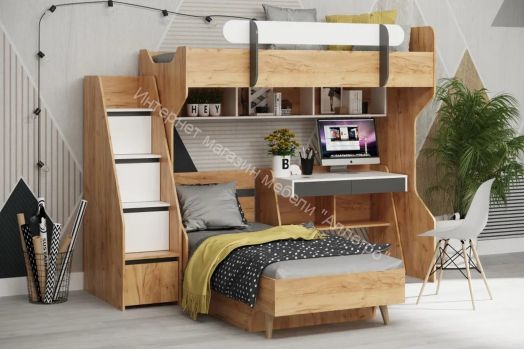 Кровать чердак Омега 3 (800*2000)