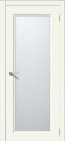 Межкомнатная Дверь Verda Квадро 6 Лайтбеж со Стеклом Сатинато 2000х900мм (Полотно+Коробка+5 Наличников) / Верда.