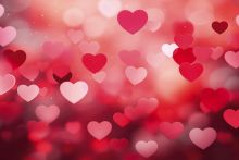 Фон стена "Hearts wall №10"