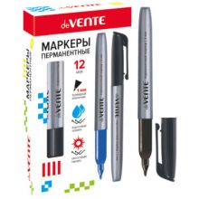 Маркер перманентный "deVENTE" круглый корпус, с клипом, пулевидный наконечник, ширина линии 1 мм, черный 5043800