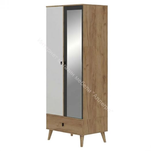 Шкаф 2-х дверный Омега 3 с зеркалом и ящиком