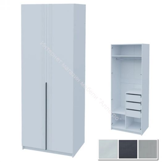 Шкаф 2-х дверный Ольга 6 со скрытыми ящиками