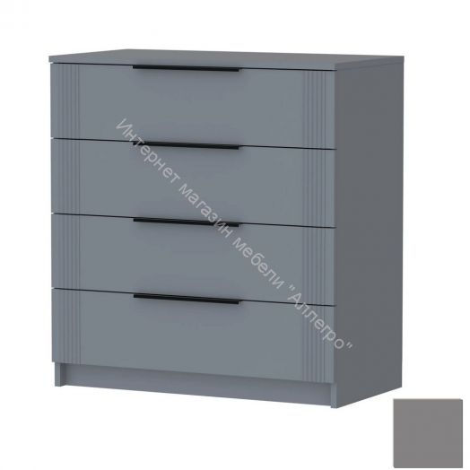 Комод Ольга 6 с 4-я ящиками Серый шифер