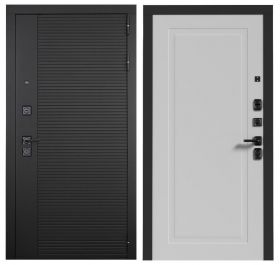 Металлическая Дверь Verda  ВМ 6 Черный Кварц-Белый Софт,2050*860 2050*960 мм / Верда