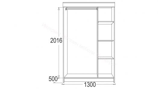 Шкаф-купе "Мираж 11" 3-х дверный с зеркалом