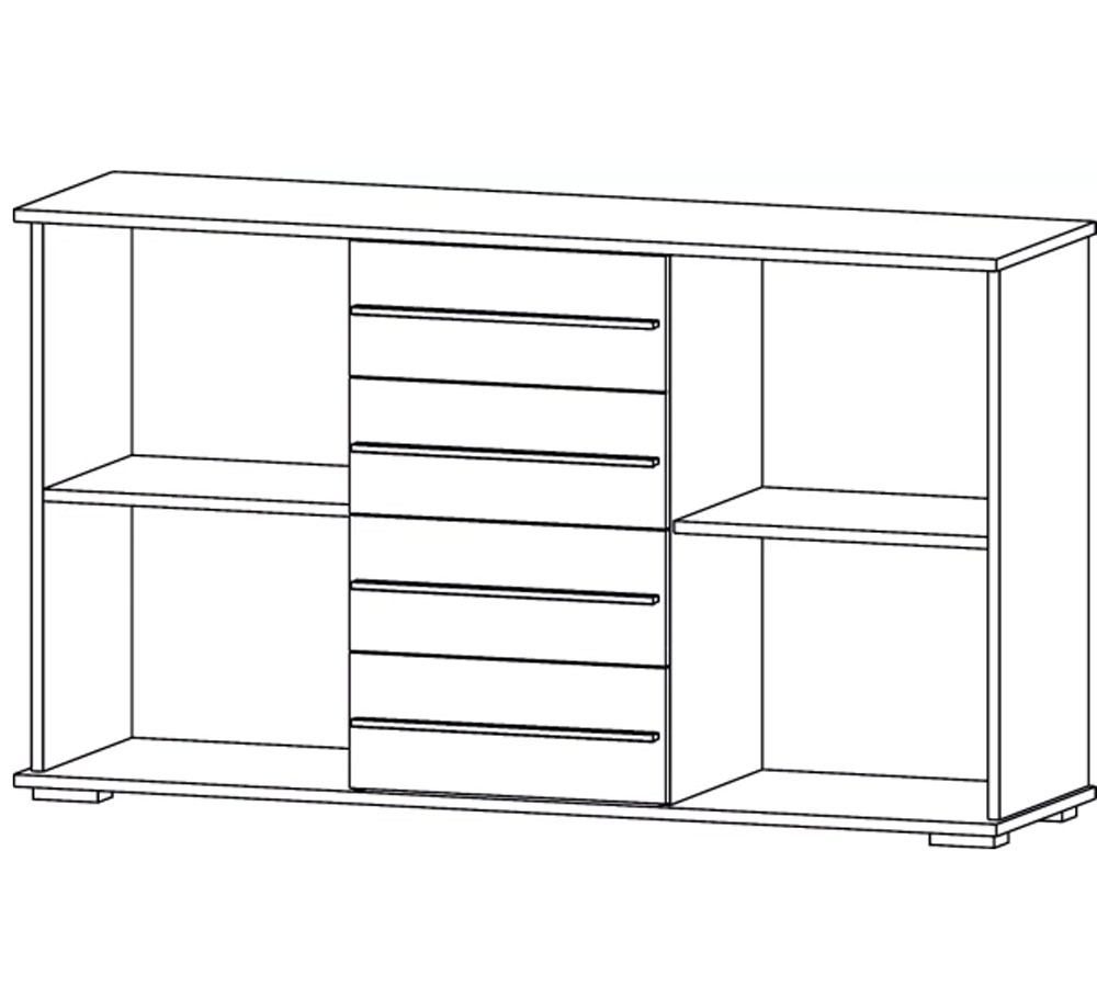 Марракеш Комод 2 створки 4 ящика