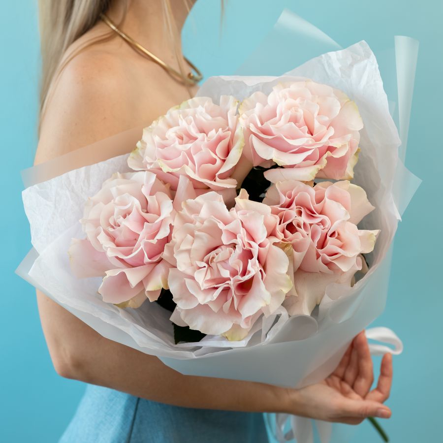 Французская роза 5шт (сорт Пинк Мондиаль)