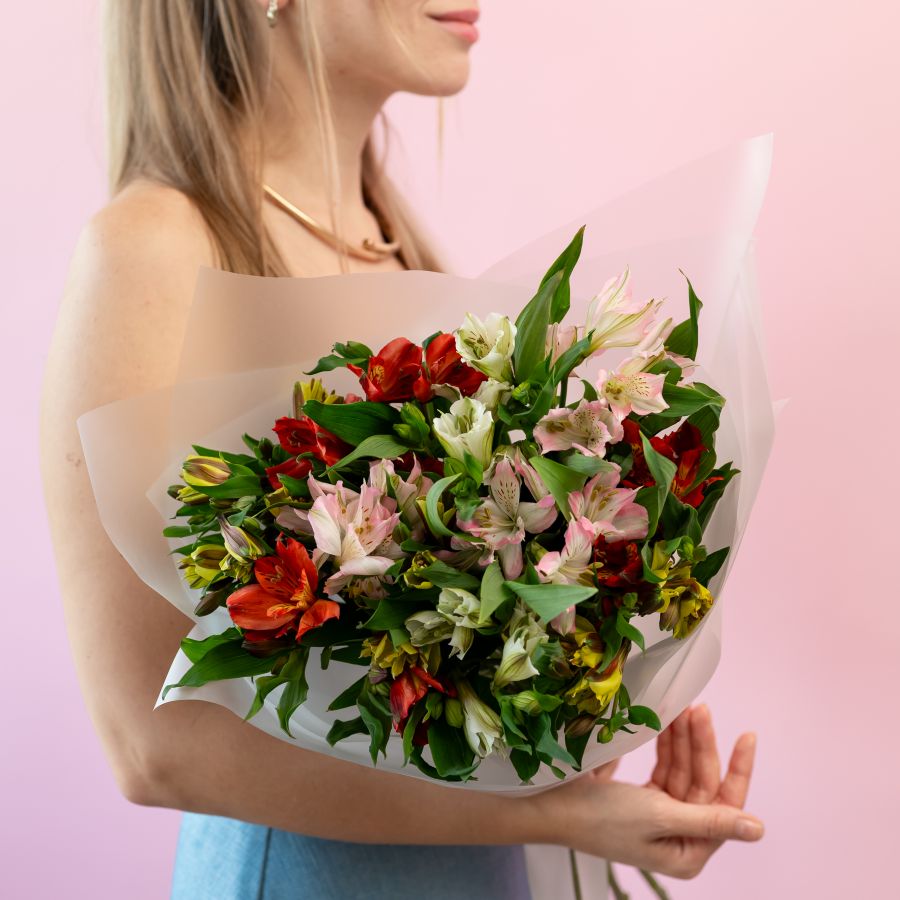 Альстромерия 11 шт в матовой упаковке