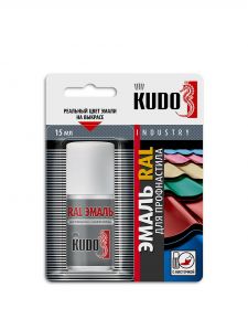 Эмаль Ремонтная Kudo Industry KU-7RAL9003 15мл RAL 9003 Сигнальный Белый для Профнастила и Металлочерепицы / Кудо.