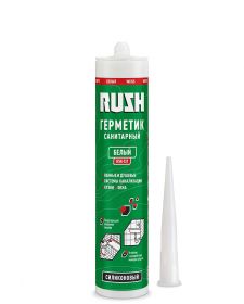 Герметик Силиконовый Kudo Rush RSK-121 230мл Белый, Санитарный / Кудо.