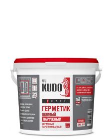 Герметик Акриловый Kudo Proff SMS 353 7кг Серый, Паропроницаемый, Шовный / Кудо.
