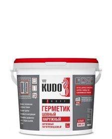 Герметик Акриловый Kudo Proff SMS 351 7кг Белый, Паропроницаемый, Шовный / Кудо.