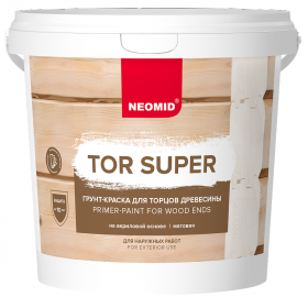 Грунт-Краска для Торцов Древесины Neomid Tor Super 0,9л Белая, База А / Неомид.