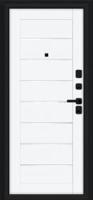 Входная Дверь Bravo Техно/SBlack Букле Черное/White Silk 860x2050, 960x2050мм / Браво.