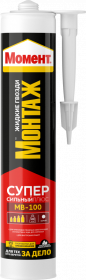 Клей Момент Монтаж Суперсильный МВ-100 0.38кг Белый для Различных Ремонтных Работ