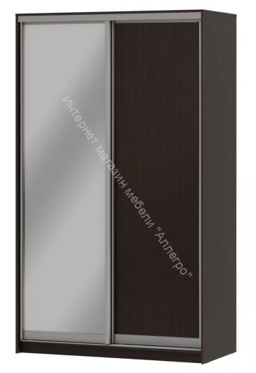 Шкаф-купе "Мираж 13.1" 2-х дверный с зеркалом Венге