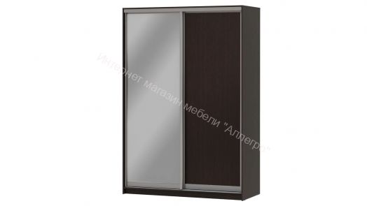 Шкаф-купе "Мираж 15.1" 2-х дверный с зеркалом Венге