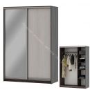 Шкаф-купе "Мираж 15.1" 2-х дверный с зеркалом Ясень анкор темный/Ясень анкор светлый