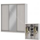 Шкаф-купе "Мираж 20.1" 3-х дверный с зеркалом Ясень анкор светлый