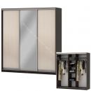 Шкаф-купе "Мираж 20.1" 3-х дверный с зеркалом Венге/Млечный дуб