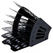 Лоток для бумаг веерный BRAUBERG «Basic» 7-ми секционный, 6 отделений, сетчатый, черный, 237019