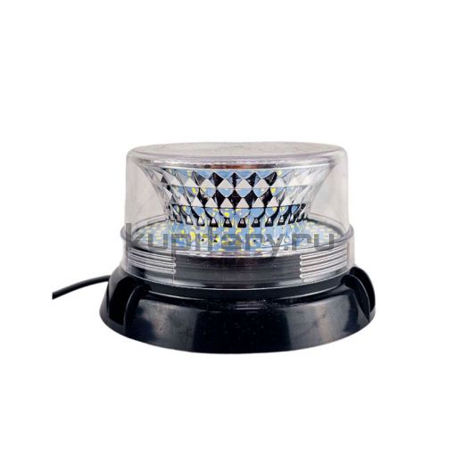 Проблесковый белый маяк 90 led 2 режима на магните 12-24V PM2462
